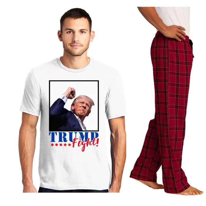 Trump Fight 2024 Fighting Fighters Supporters Americans Pajama Set