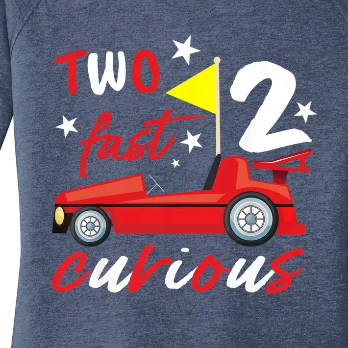 Two Fast 2 Curious Years - Racing Two Fast Birthday Women's Perfect Tri Tunic Long Sleeve Shirt