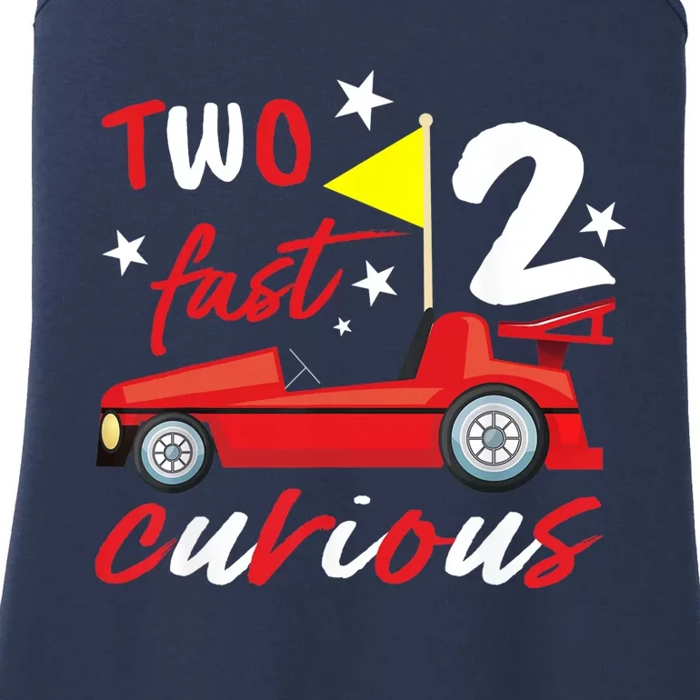 Two Fast 2 Curious Years - Racing Two Fast Birthday Ladies Essential Tank