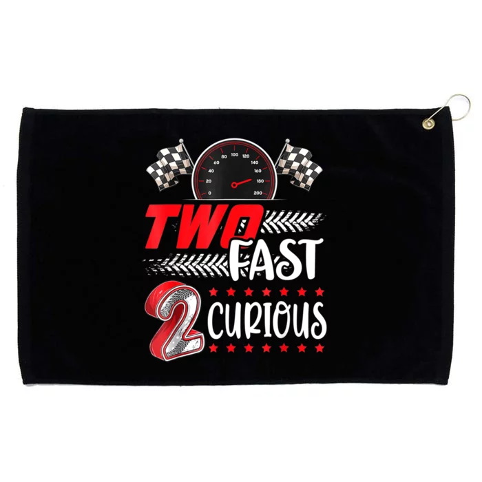 Two Fast 2 Curious Birthday Decorations 2nd Bday Grommeted Golf Towel