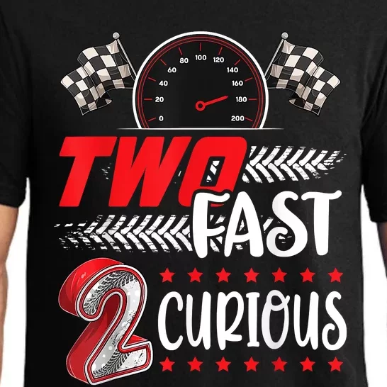 Two Fast 2 Curious Racing 2nd Birthday Two Fast Birthday Pajama Set