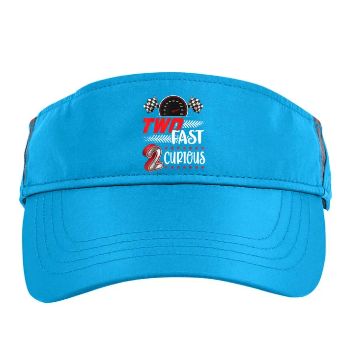 Two Fast 2 Curious Racing 2nd Birthday Two Fast Birthday Adult Drive Performance Visor