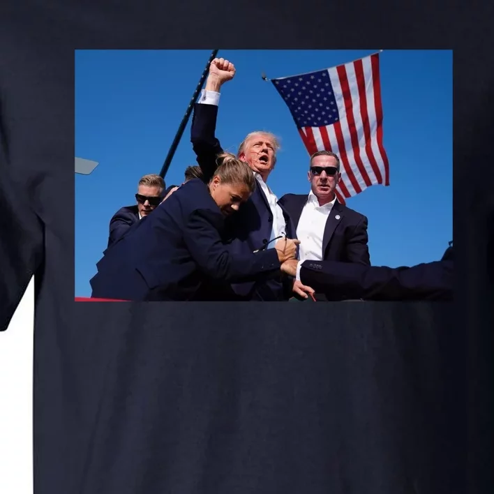 Trump Fight 2024 Trump Shot Fight Tall T-Shirt