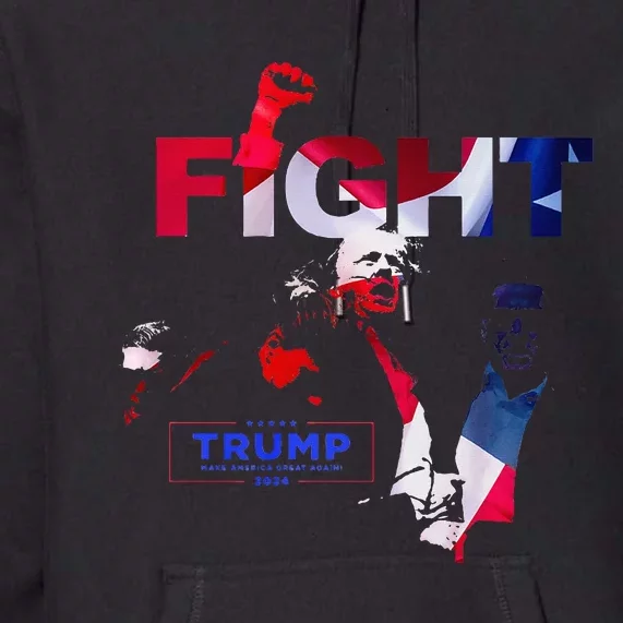 Trump Fight 2024 Premium Hoodie