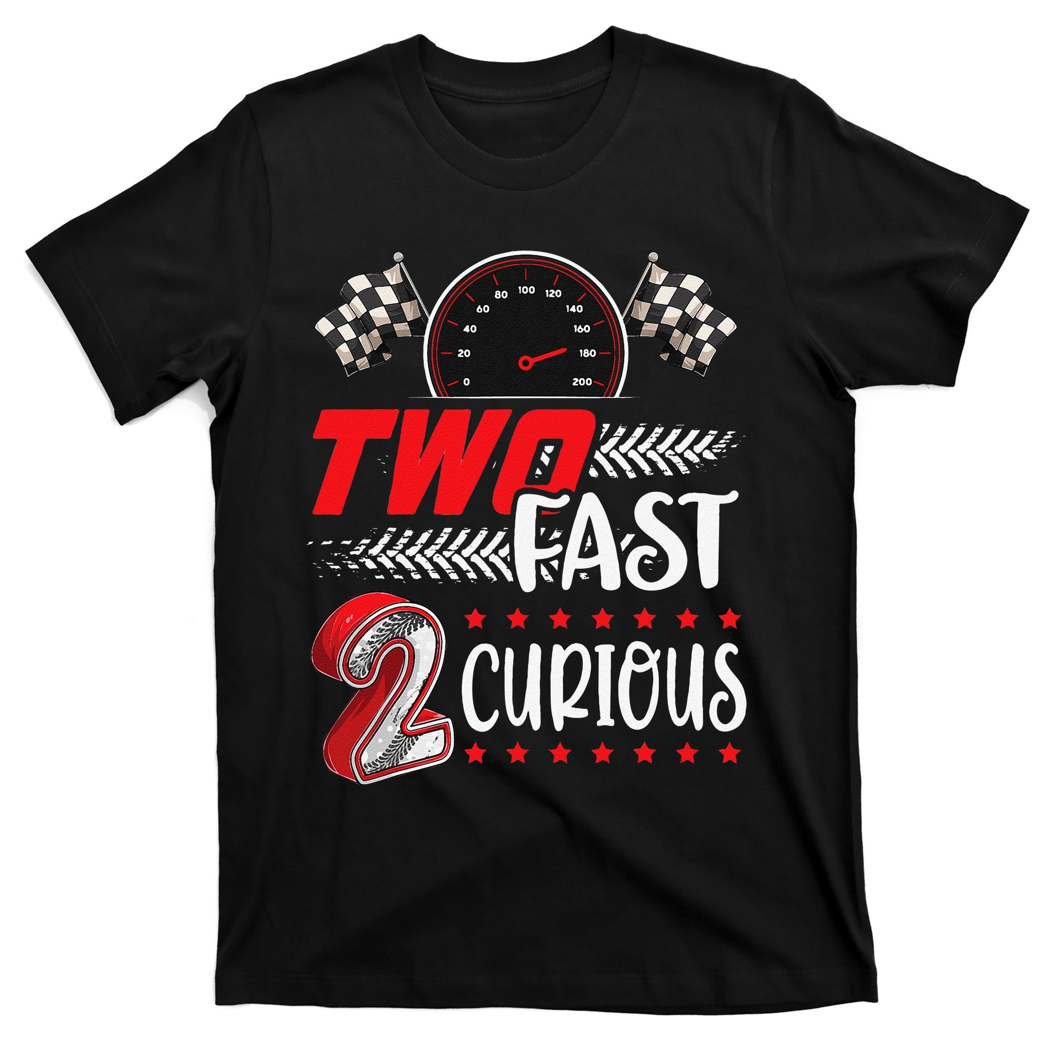 Two Fast 2 Curious Racing 2nd Birthday Two Fast Birthday T-Shirt