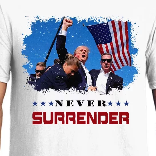 Trump Fight 2024 Never Surrender President Support Pajama Set