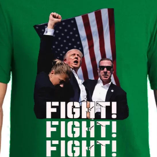 Trump Fight 2024 Trump Shot Fight Trump 2024 Pajama Set