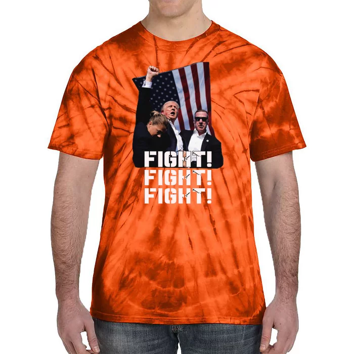 Trump Fight 2024 Trump Shot Fight Trump 2024 Tie-Dye T-Shirt