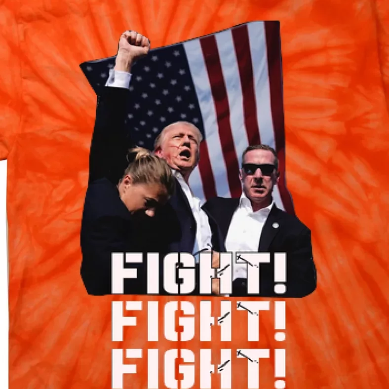 Trump Fight 2024 Trump Shot Fight Trump 2024 Tie-Dye T-Shirt