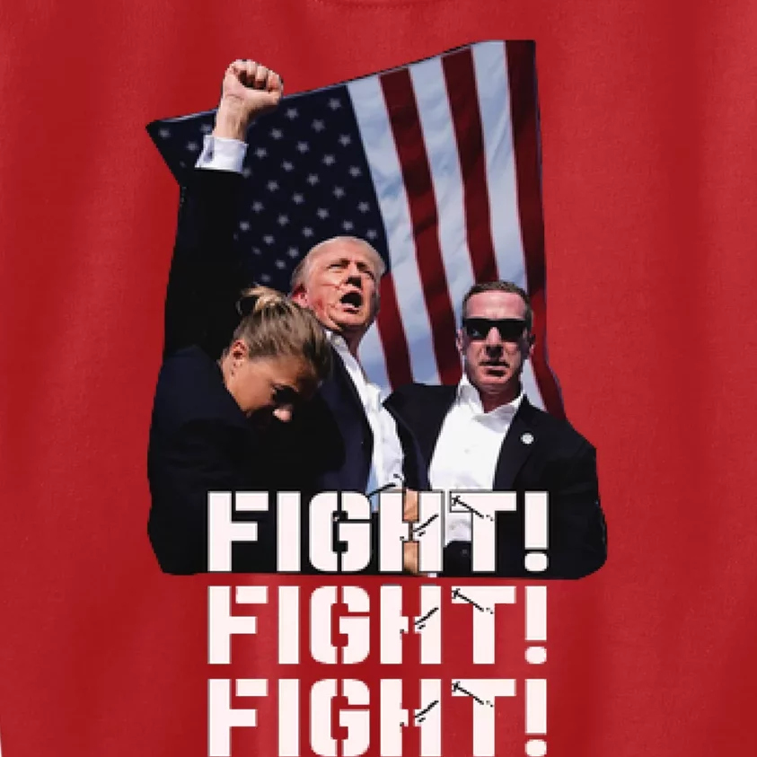 Trump Fight 2024 Trump Shot Fight Trump 2024 Kids Sweatshirt