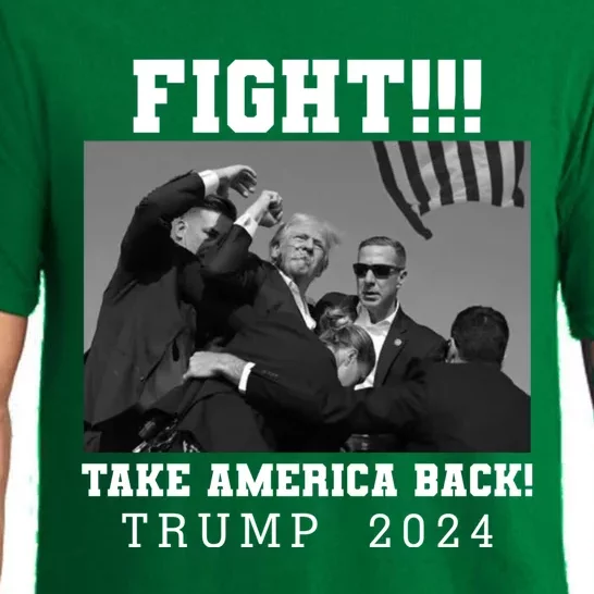 Trump Fight 2024 Trump Shot Fight Trump 2024 Pajama Set