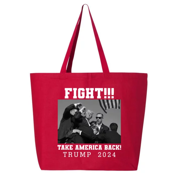 Trump Fight 2024 Trump Shot Fight Trump 2024 25L Jumbo Tote