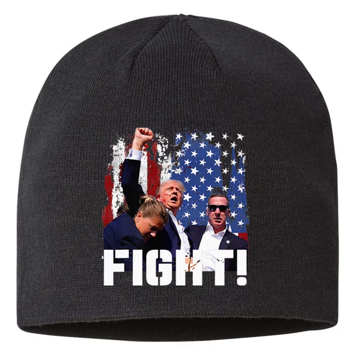 Trump Fight 2024 Trump Shot Fight Trump 2024 8 1/2in Sustainable Knit Beanie