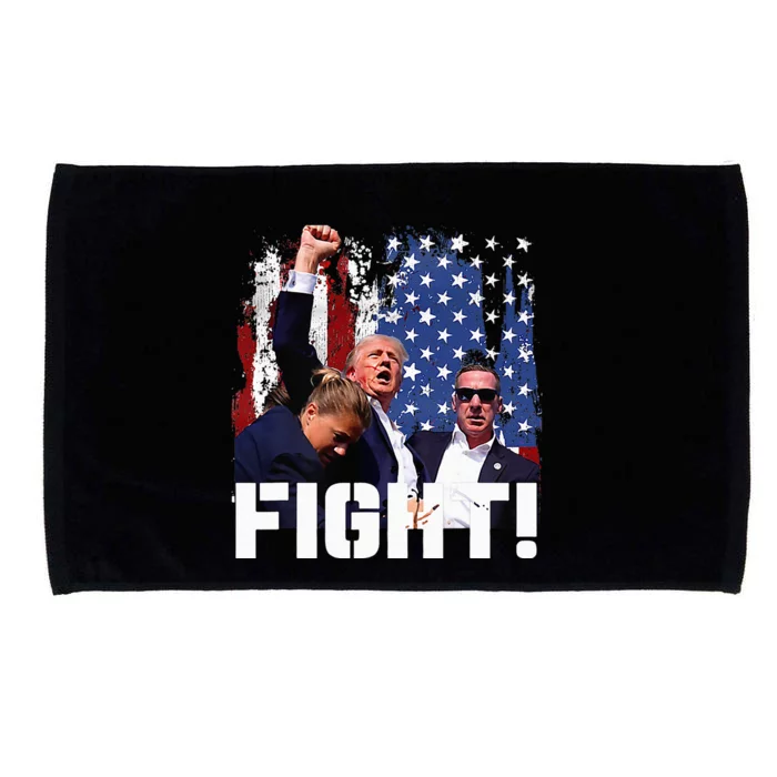 Trump Fight 2024 Trump Shot Fight Trump 2024 Microfiber Hand Towel