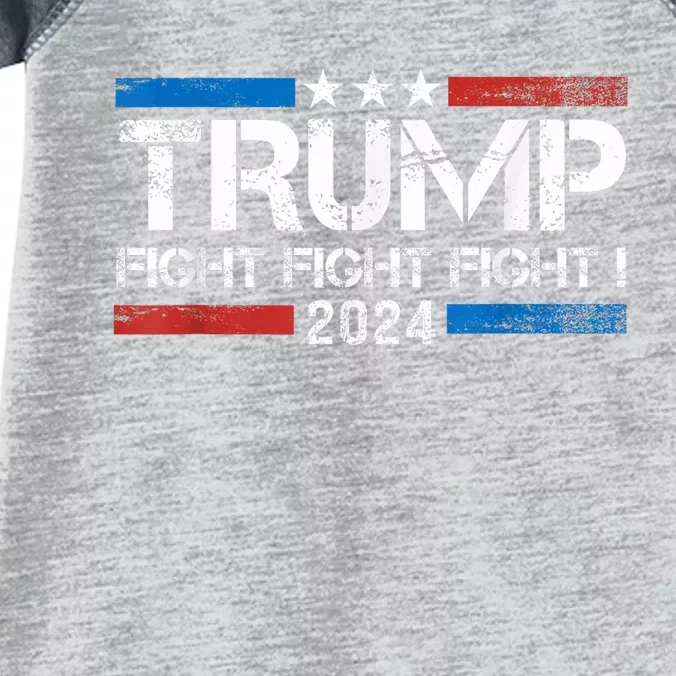 Trump Fight 2024 Trump Shot Fight Trump 2024 Infant Baby Jersey Bodysuit