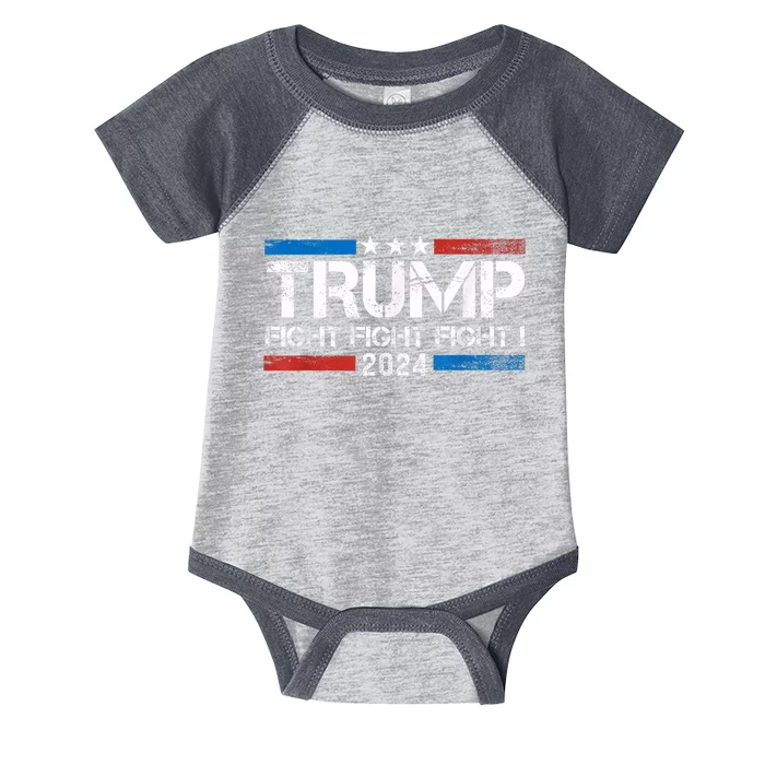 Trump Fight 2024 Trump Shot Fight Trump 2024 Infant Baby Jersey Bodysuit