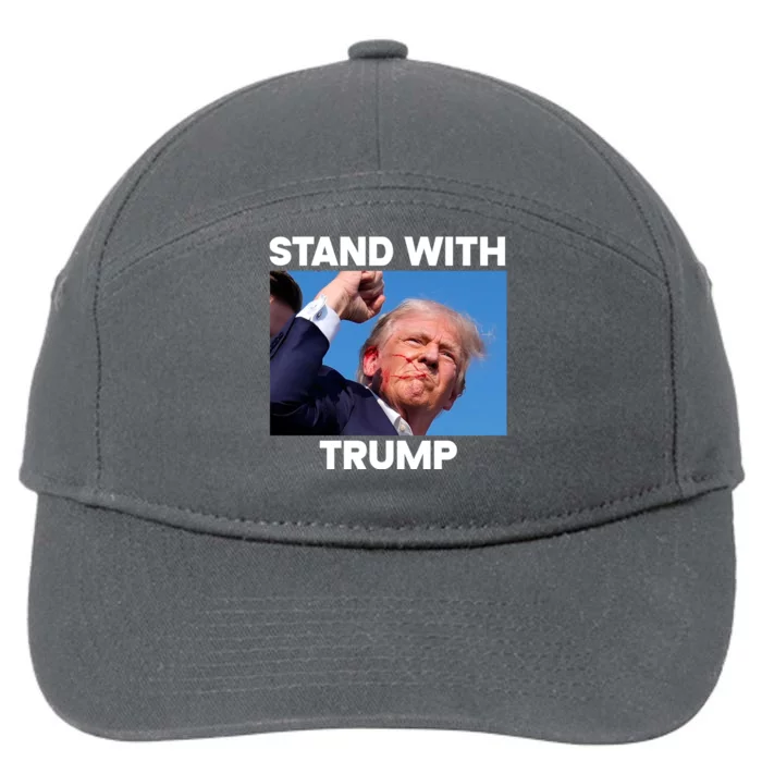 Trump Fight 2024 Trump Shot Fight Trump 2024 7-Panel Snapback Hat