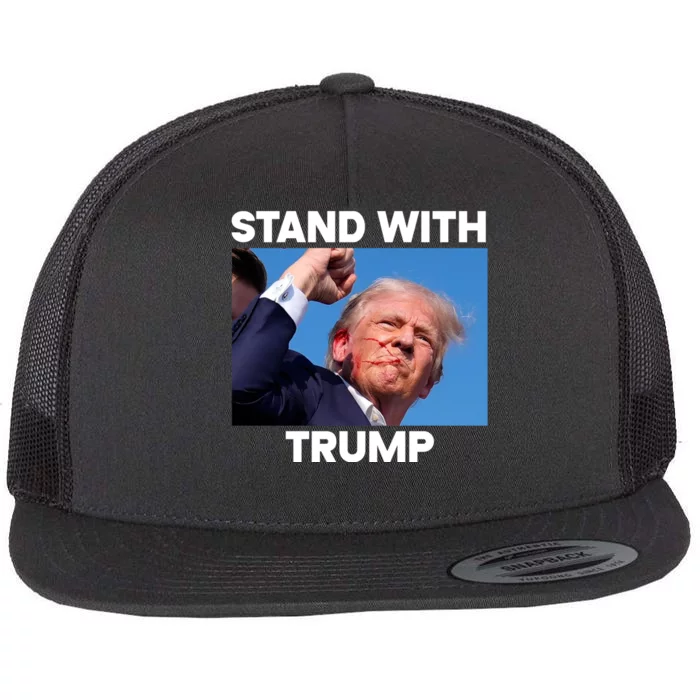 Trump Fight 2024 Trump Shot Fight Trump 2024 Flat Bill Trucker Hat