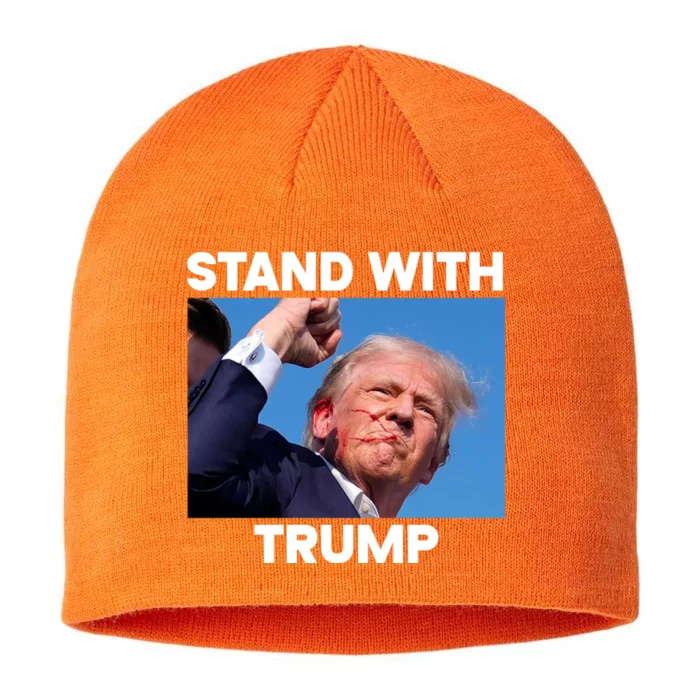 Trump Fight 2024 Trump Shot Fight Trump 2024 8 1/2in Sustainable Knit Beanie