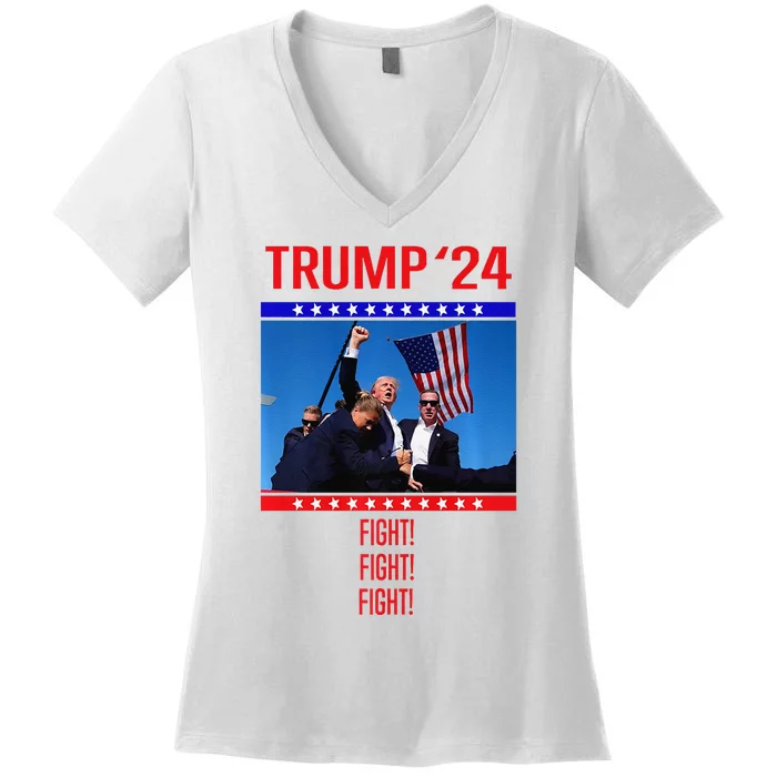 Trump Fight!! 24 Premium Women's V-Neck T-Shirt