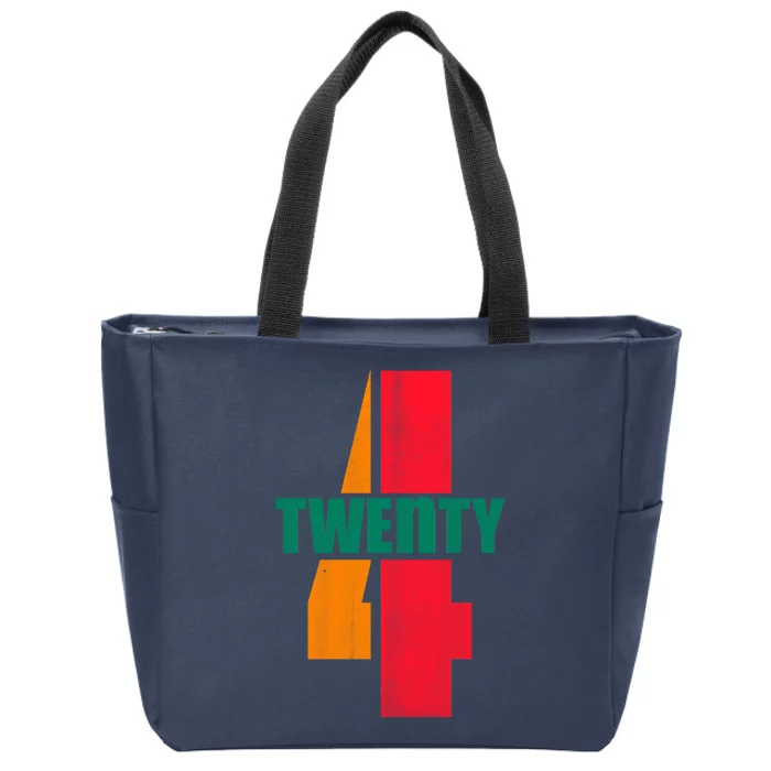 Twenty Four 24 Spoof Birthday Logo Zip Tote Bag