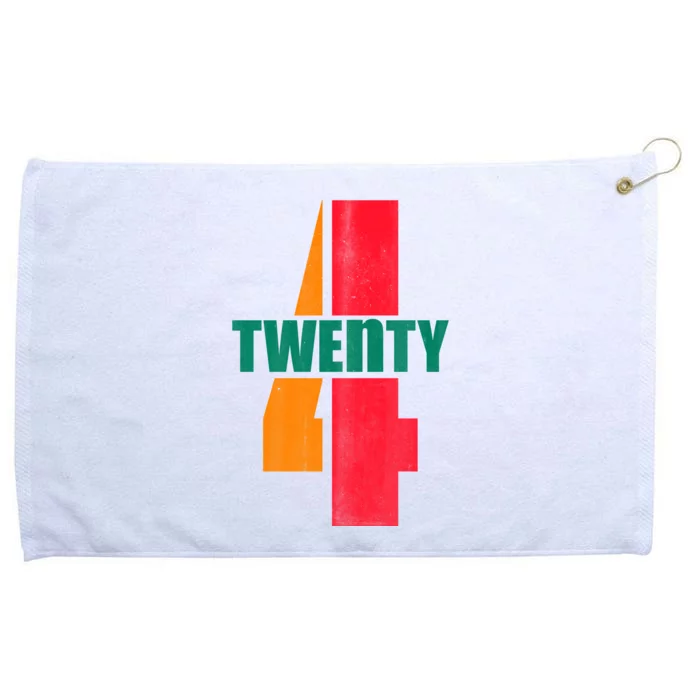 Twenty Four 24 Spoof Birthday Logo Grommeted Golf Towel