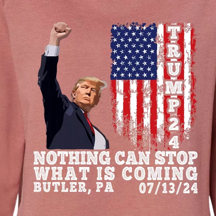 Trump Fight 2024 Butler Pennsylvania Assasination Attempt Womens California Wash Sweatshirt