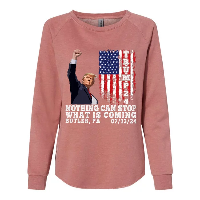 Trump Fight 2024 Butler Pennsylvania Assasination Attempt Womens California Wash Sweatshirt