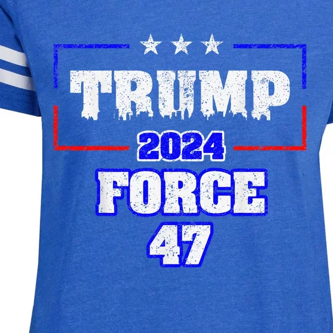 Trump Force 47 Trump 2024 HeS Back Vote Trump Enza Ladies Jersey Football T-Shirt