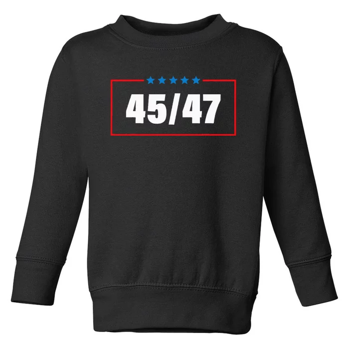 Trump Force 47 Ultra Maga More Than Ever Never Surrender Usa Toddler Sweatshirt