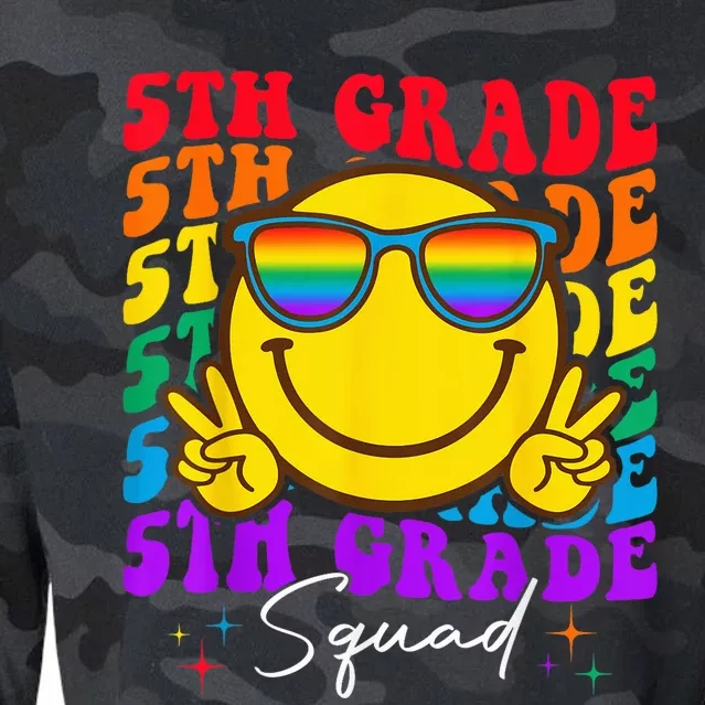 Team Fifth 5th Grade Squad Teacher Boy Girls Back To School Cropped Pullover Crew