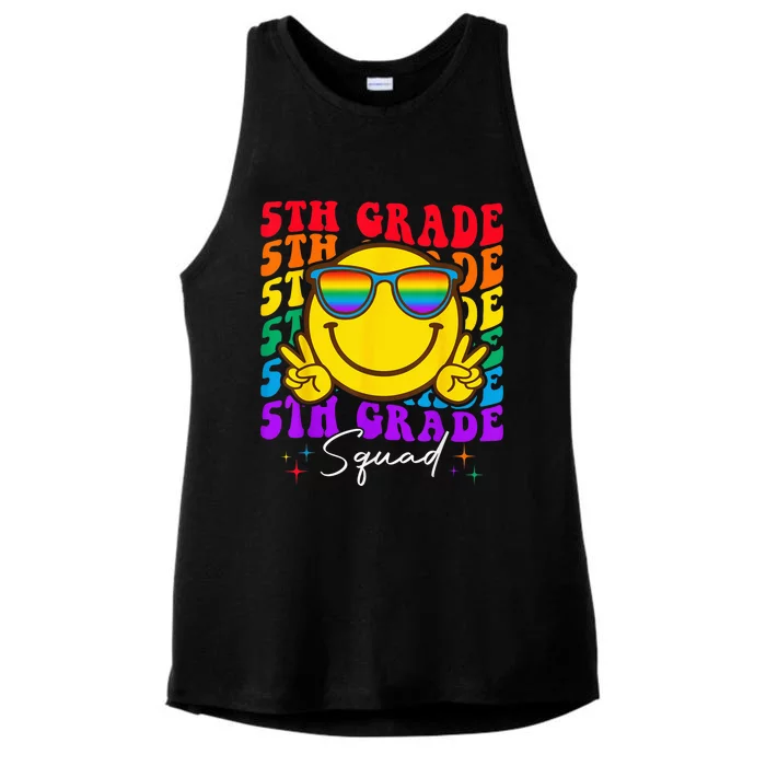 Team Fifth 5th Grade Squad Teacher Boy Girls Back To School Ladies Tri-Blend Wicking Tank