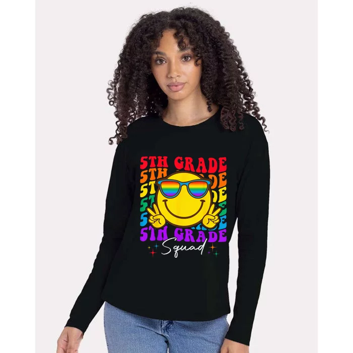 Team Fifth 5th Grade Squad Teacher Boy Girls Back To School Womens Cotton Relaxed Long Sleeve T-Shirt