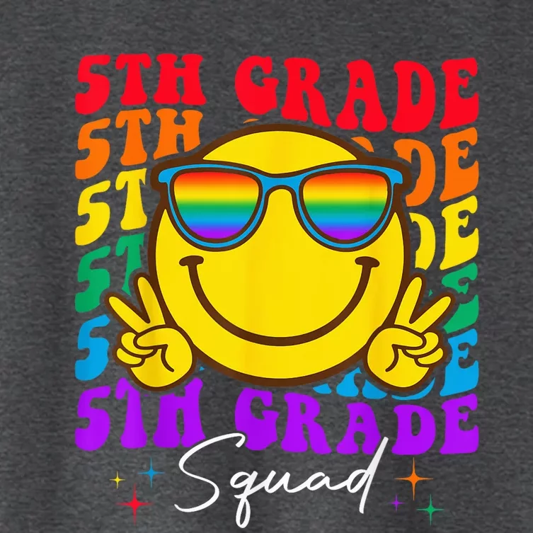 Team Fifth 5th Grade Squad Teacher Boy Girls Back To School Women's Crop Top Tee