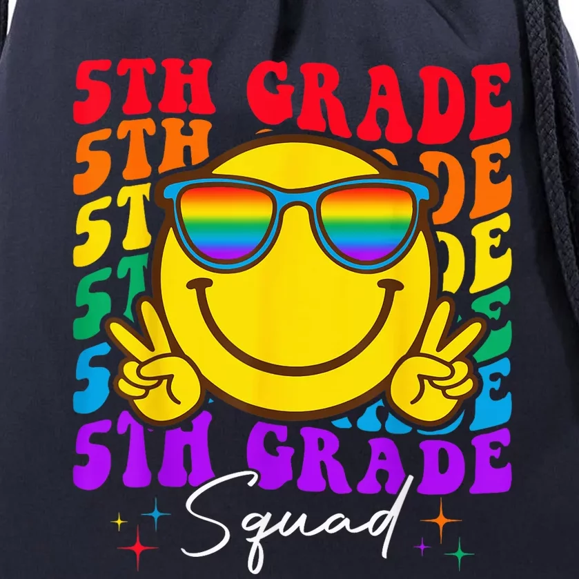 Team Fifth 5th Grade Squad Teacher Boy Girls Back To School Drawstring Bag