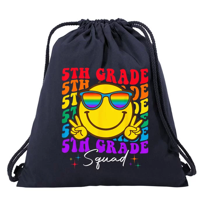 Team Fifth 5th Grade Squad Teacher Boy Girls Back To School Drawstring Bag