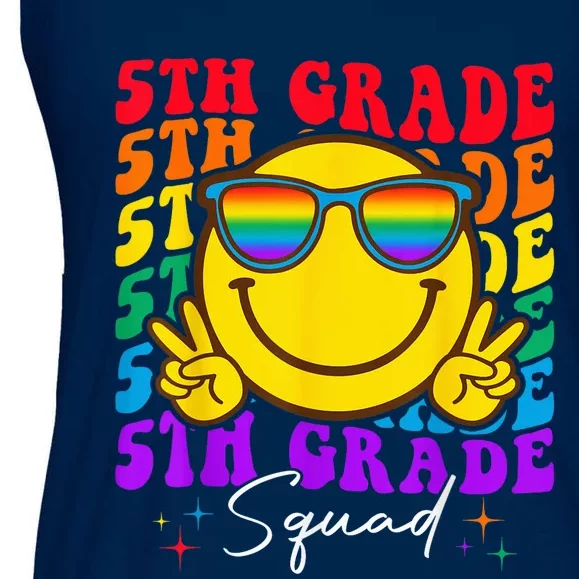 Team Fifth 5th Grade Squad Teacher Boy Girls Back To School Ladies Essential Flowy Tank