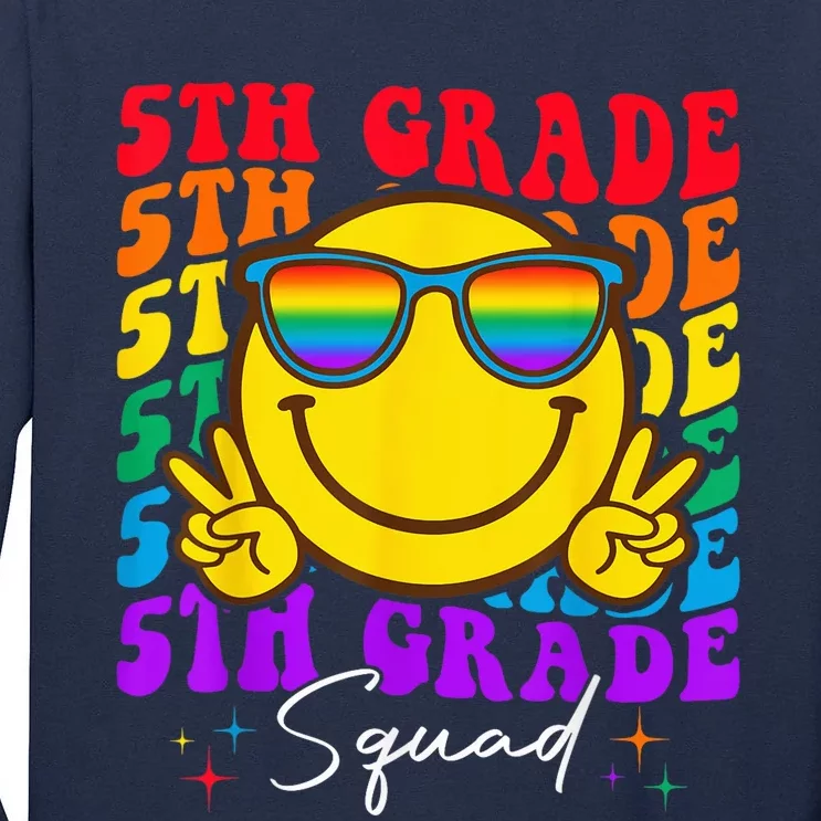 Team Fifth 5th Grade Squad Teacher Boy Girls Back To School Tall Long Sleeve T-Shirt