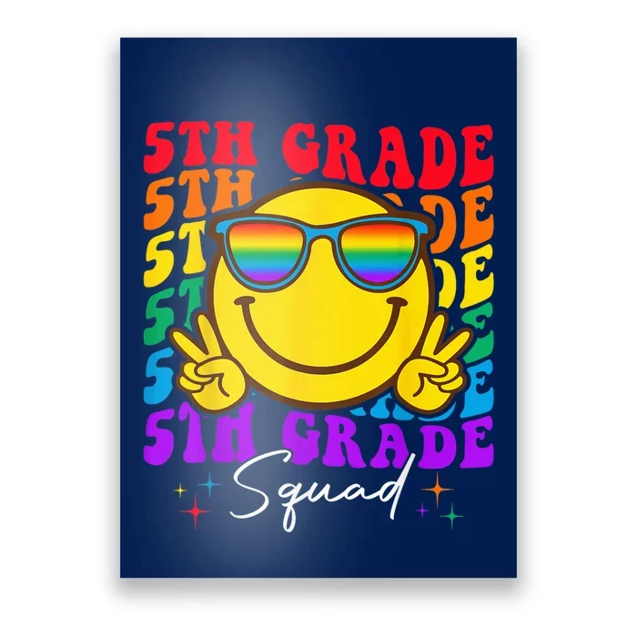 Team Fifth 5th Grade Squad Teacher Boy Girls Back To School Poster