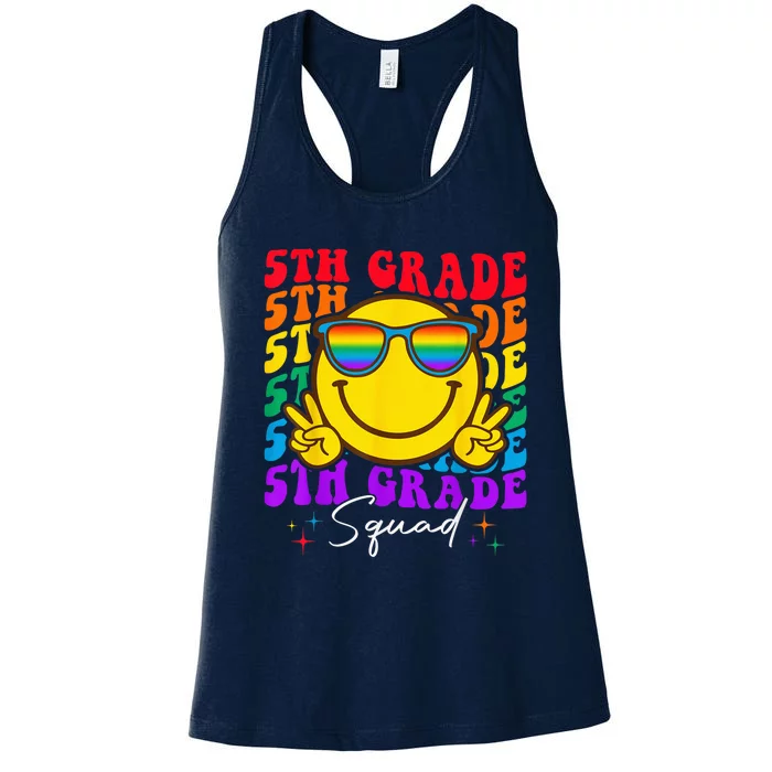 Team Fifth 5th Grade Squad Teacher Boy Girls Back To School Women's Racerback Tank