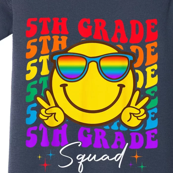 Team Fifth 5th Grade Squad Teacher Boy Girls Back To School Baby Bodysuit