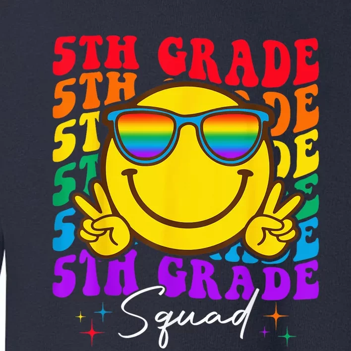 Team Fifth 5th Grade Squad Teacher Boy Girls Back To School Toddler Sweatshirt