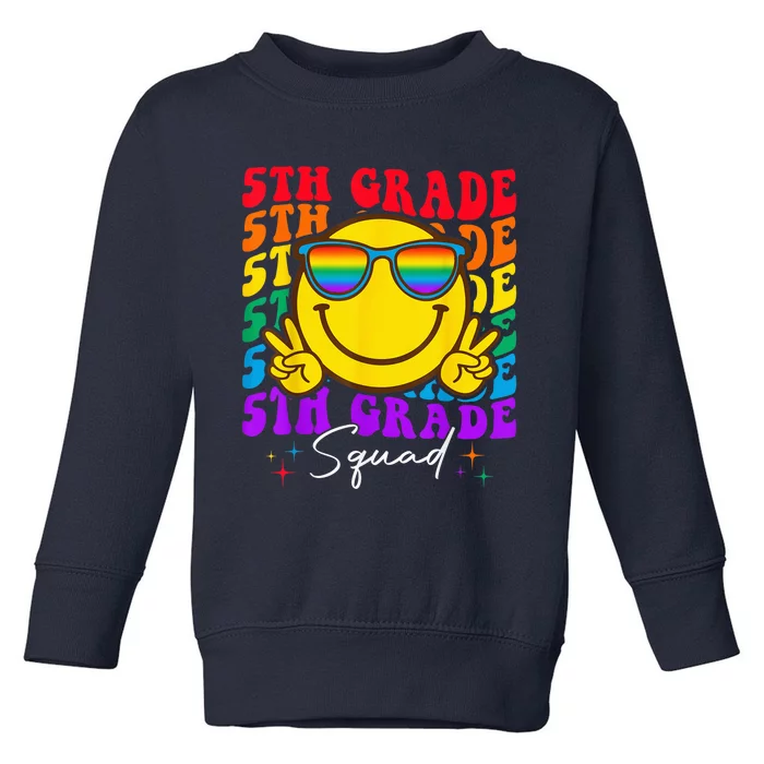 Team Fifth 5th Grade Squad Teacher Boy Girls Back To School Toddler Sweatshirt