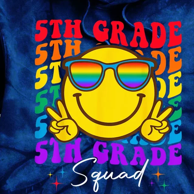 Team Fifth 5th Grade Squad Teacher Boy Girls Back To School Tie Dye Hoodie