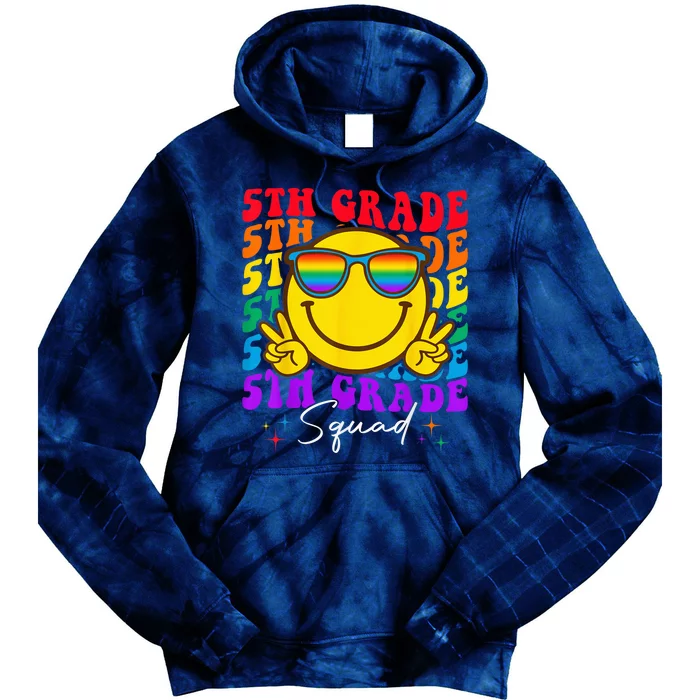 Team Fifth 5th Grade Squad Teacher Boy Girls Back To School Tie Dye Hoodie