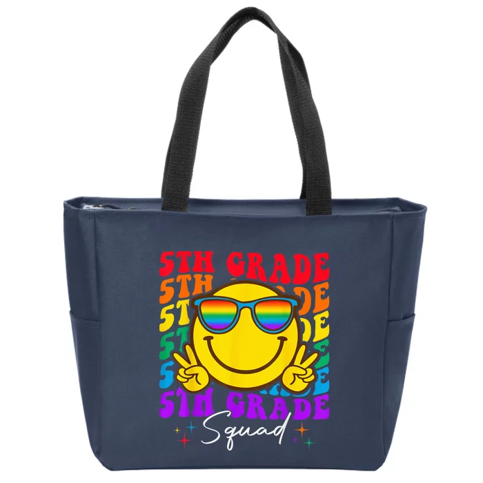 Team Fifth 5th Grade Squad Teacher Boy Girls Back To School Zip Tote Bag