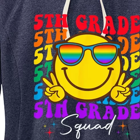 Team Fifth 5th Grade Squad Teacher Boy Girls Back To School Women's Fleece Hoodie