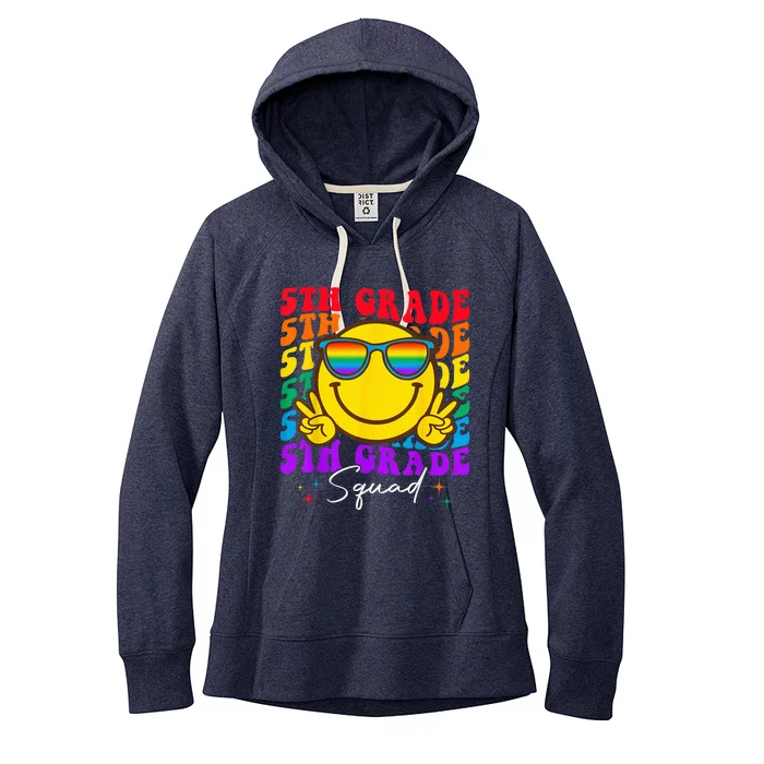 Team Fifth 5th Grade Squad Teacher Boy Girls Back To School Women's Fleece Hoodie