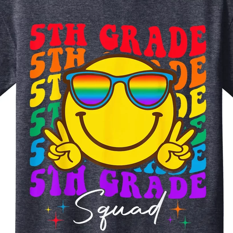 Team Fifth 5th Grade Squad Teacher Boy Girls Back To School Kids T-Shirt