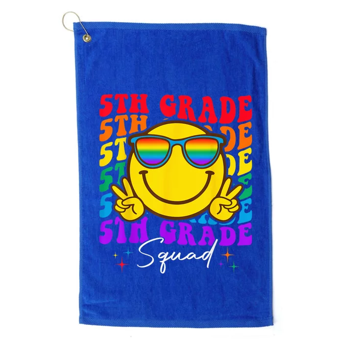 Team Fifth 5th Grade Squad Teacher Boy Girls Back To School Platinum Collection Golf Towel